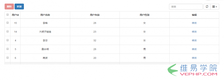 PHP教程：php 接口与前端数据交互实现示例代码