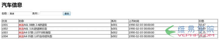 PHP应用：php实现查询功能（数据访问）