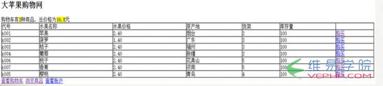 PHP教程：php实现购物车功能（以大苹果购物网为例）