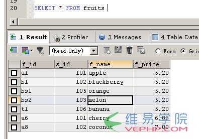 Mysql入门与MSSQL对比学习MYSQL的心得（七）--查询