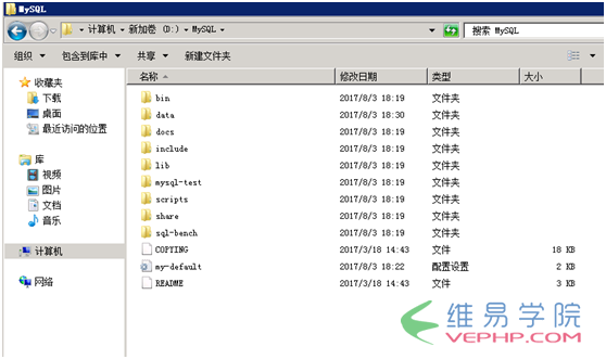 Mysql入门windows server 2008 64位MySQL5.6免安装版本配置方法图解