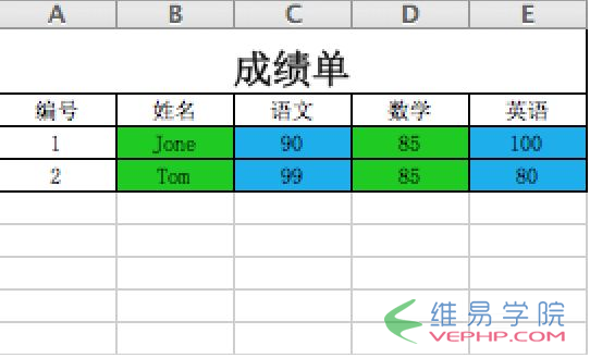 PHP教程：PHP导出带样式的Excel示例代码