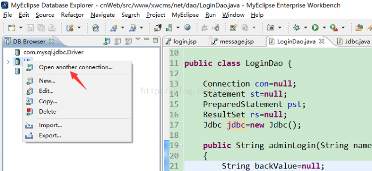 Mysql学习MyEclipse连接MySQL数据库图文教程