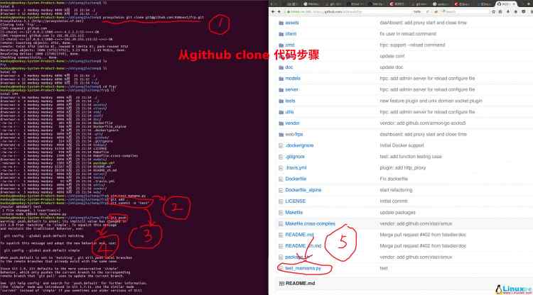 LINUX学习：Ubuntu配置ＧitHub并新建仓库push代码