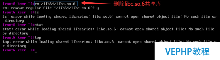 LINUX教学:CentOS 7.3中误删libc.os.6共享库的解决办法