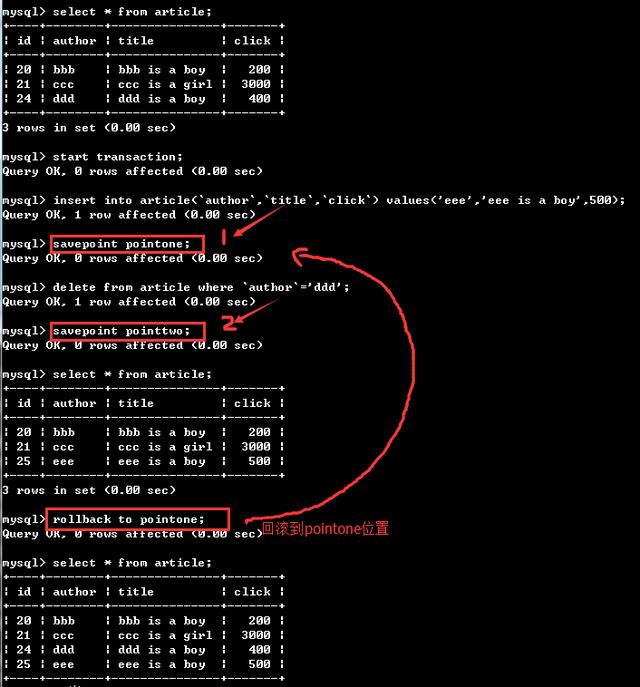 mysql—事务处理