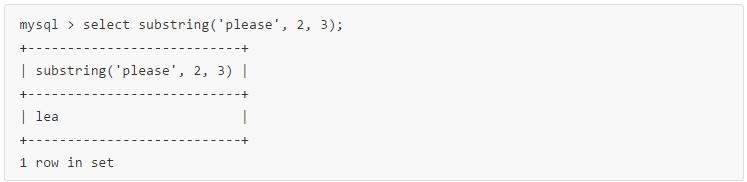 MySQL 内置字符串函数