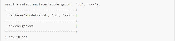 MySQL 内置字符串函数