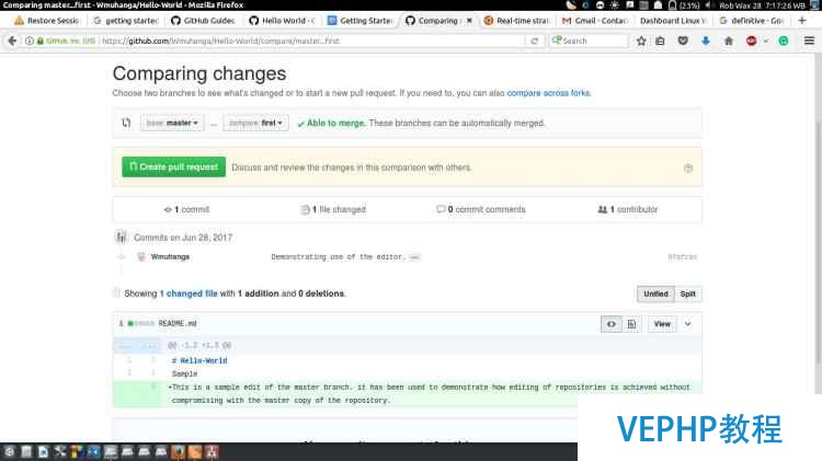 compare commit changes github