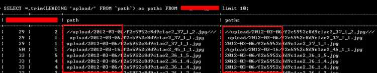 MYSQL数据库解析在MYSQL语法中使用trim函数删除两侧字符