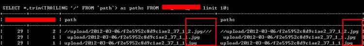 MYSQL数据库解析在MYSQL语法中使用trim函数删除两侧字符