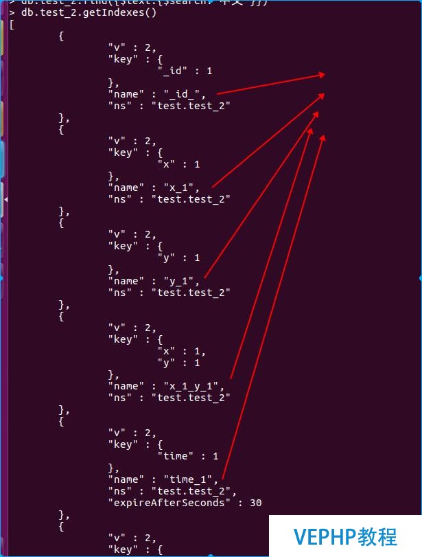 mongoDB索引属性