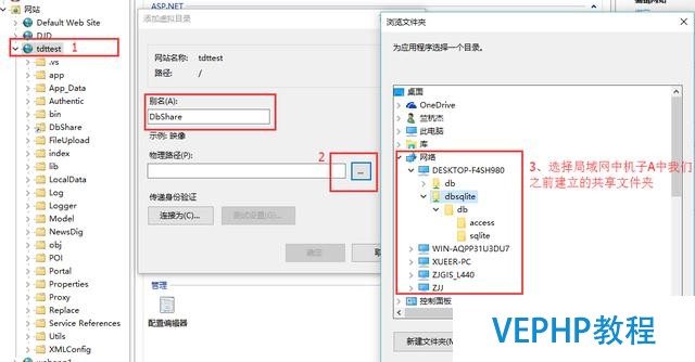 通过IIS共享文件夹来实现文件型数据库(如sqlite)分布式部署