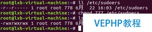 Linux 添加账号后修改权限