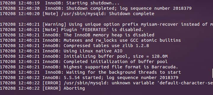 Mysql入门Ubuntu下MySQL中文乱码的问题解决