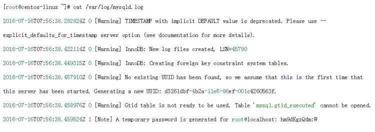 Mysql应用CentOS 7下使用RPM安装mysql5.7.13