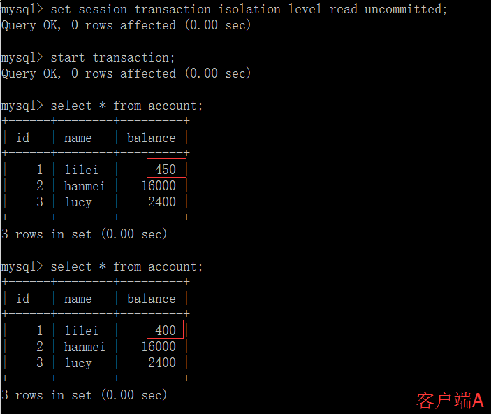 MYSQL数据库MySQL四种事务隔离级别详解