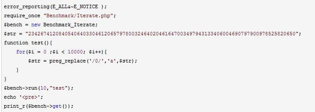 PHP 代码优化测试(Benchmark数据测试)
