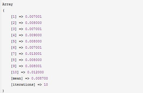 PHP 代码优化测试(Benchmark数据测试)