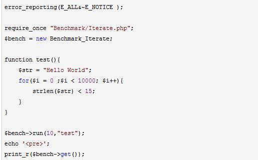 PHP 代码优化测试(Benchmark数据测试)