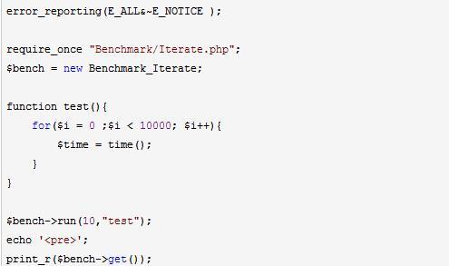 PHP 代码优化测试(Benchmark数据测试)