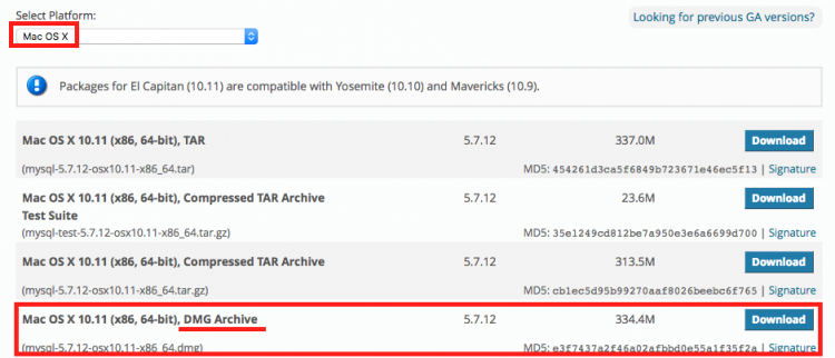 Mysql必读Mac OS10.11下mysql5.7.12 安装配置方法图文教程